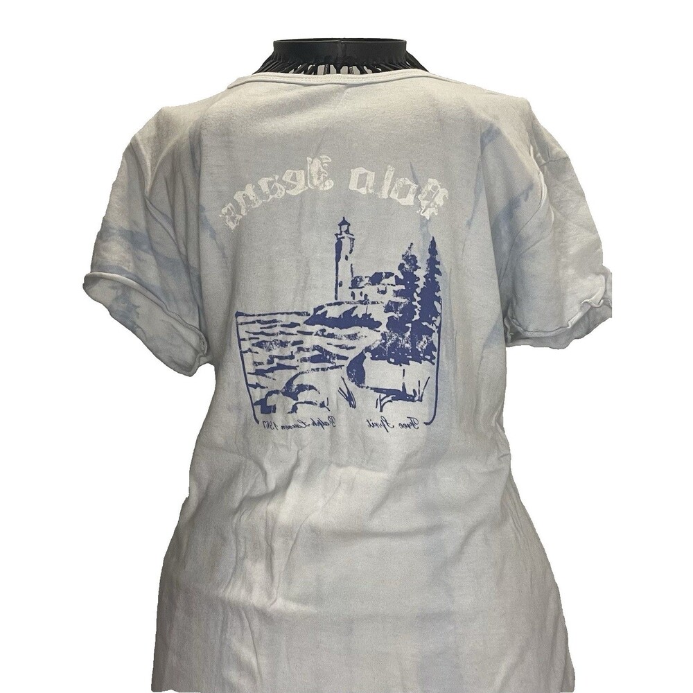 VTG Polo Jeans Co. Ralph Lauren Women’s Size S Blue Tie-Dye  Coastal Graphic Tee